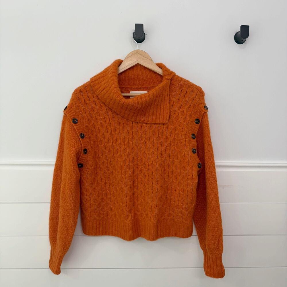 Women’s Anthropologie Nadia Button Alpaca Wool Blend Sweater Petite SP
